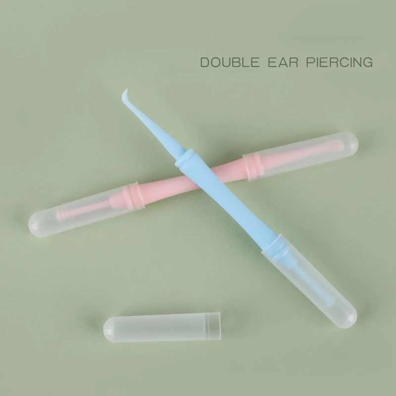 

2 In 1 Ear Wax Removal Tool Ear Cleaning Sticks Earpick Remover Plastic Ear Pick Double Head Ear Cleaner 360° Spiral Swab