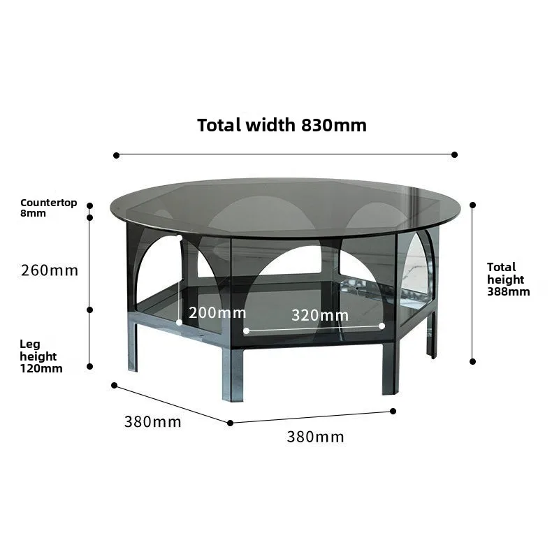 Acrylic simple round coffee table living room household small apartment