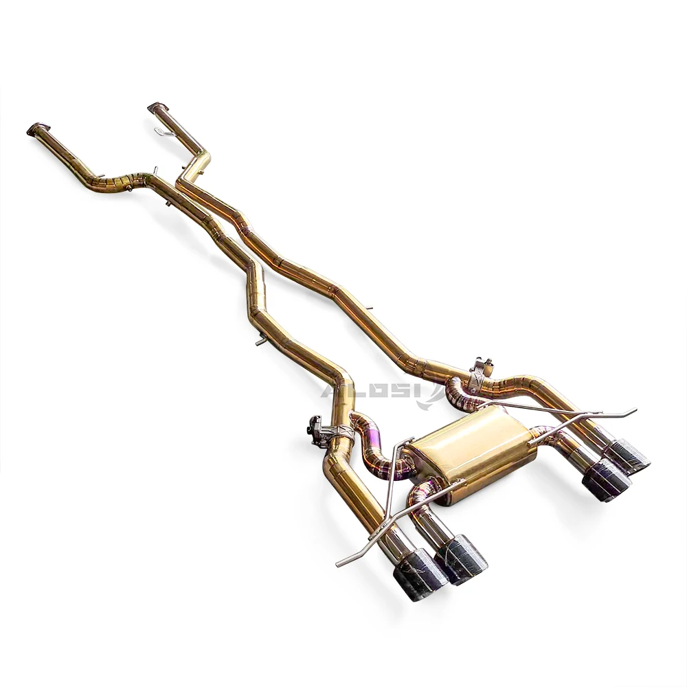 Knalpot Titanium Cocok untuk BMW M3/M4 G80/G82/G8X 3.0T 2019-2023 dengan Knalpot Kontrol Katup Performa Knalpot Aloi Titanium