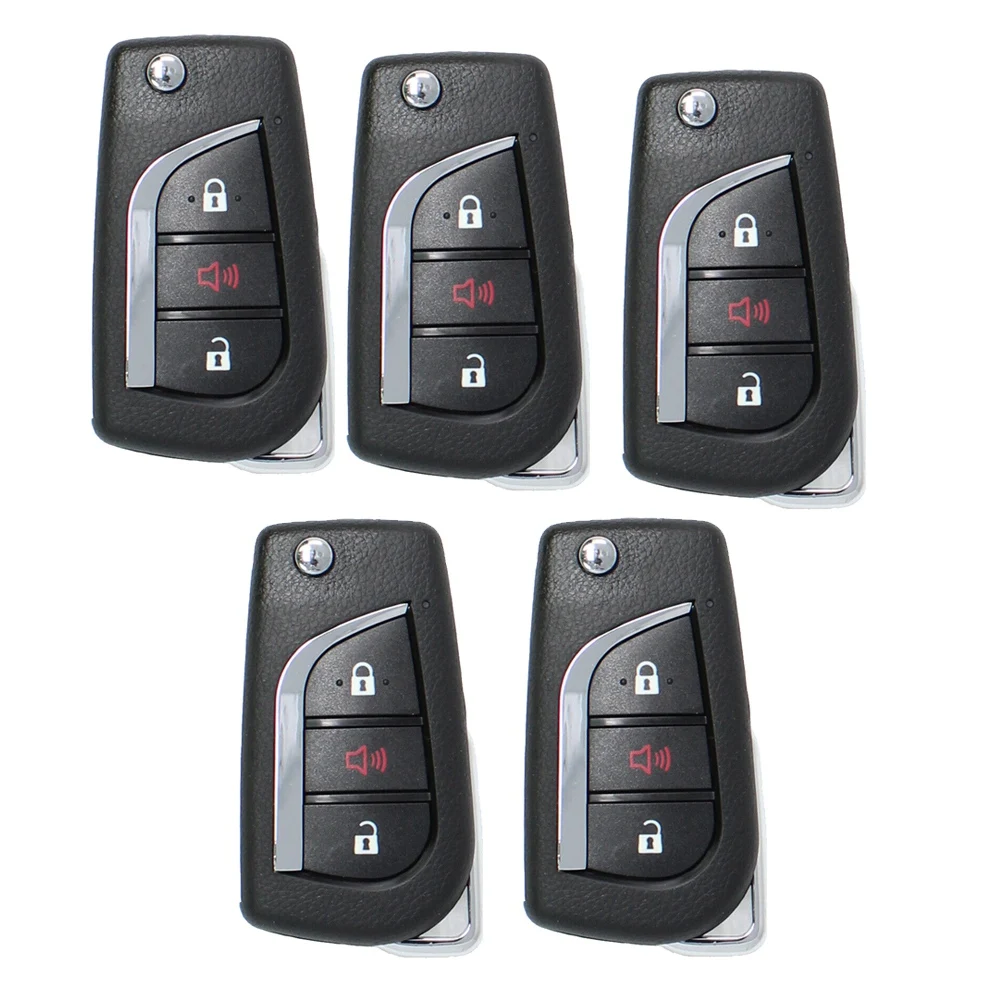 5Pcs KEYDIY B13-2+1 Universal 3 Button B-Series KD Car Remote Control Key for KD900 KD900+ URG200 KD-X2 Mini for Toyota