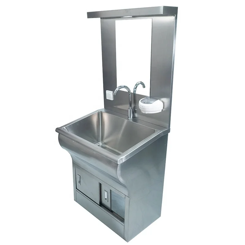 China Manufacturer Medical Storage Cabinet Hospital Furniture Stainless Steel Stainless Steel Hand-washing Basin with sensor