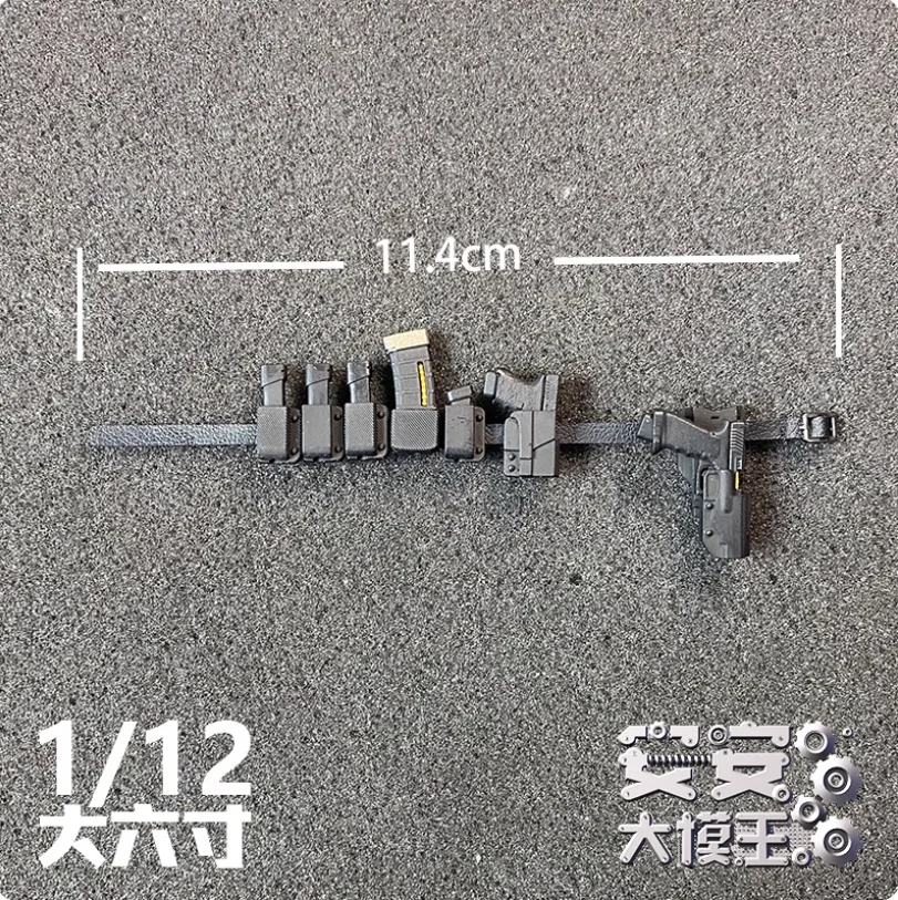 

1/12 Soldier Tactical Belt Pistol Resin DIY Accessories Toy Fit 6'' Action Figure Doll Body Model In Stock