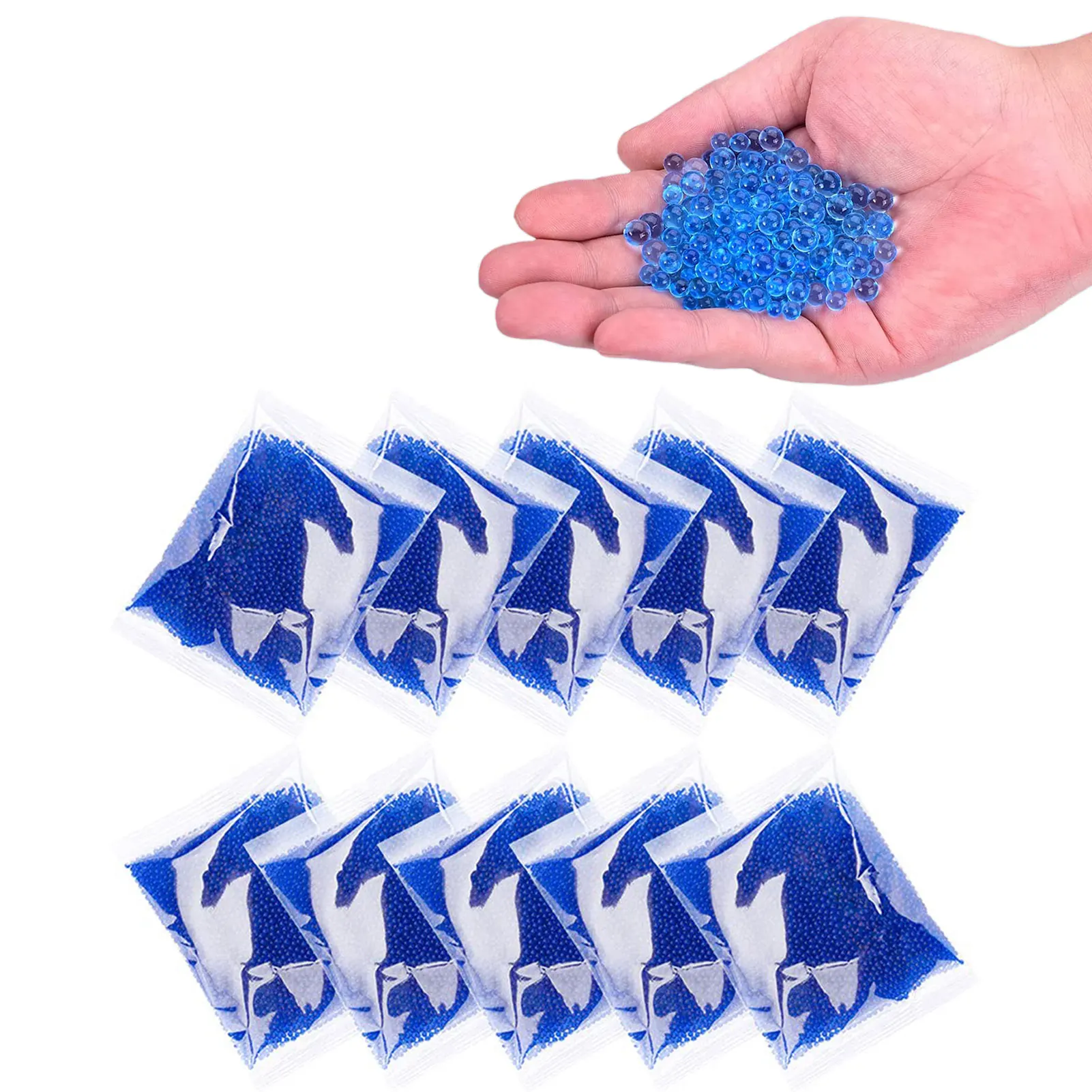 50000PCS/100000 PCS/lot Blue 7-8mm Soft Water Bombs Crystal Bullet Gel BallToy Accessories For Children Outdoor