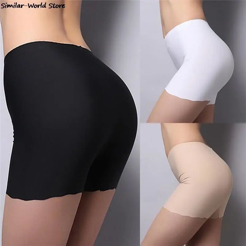 Women\'s Summer Safety Short Panties Underpants Seamless Anti-glare Ladies Pants Girl Boxer Briefs Cozy Female Underwear