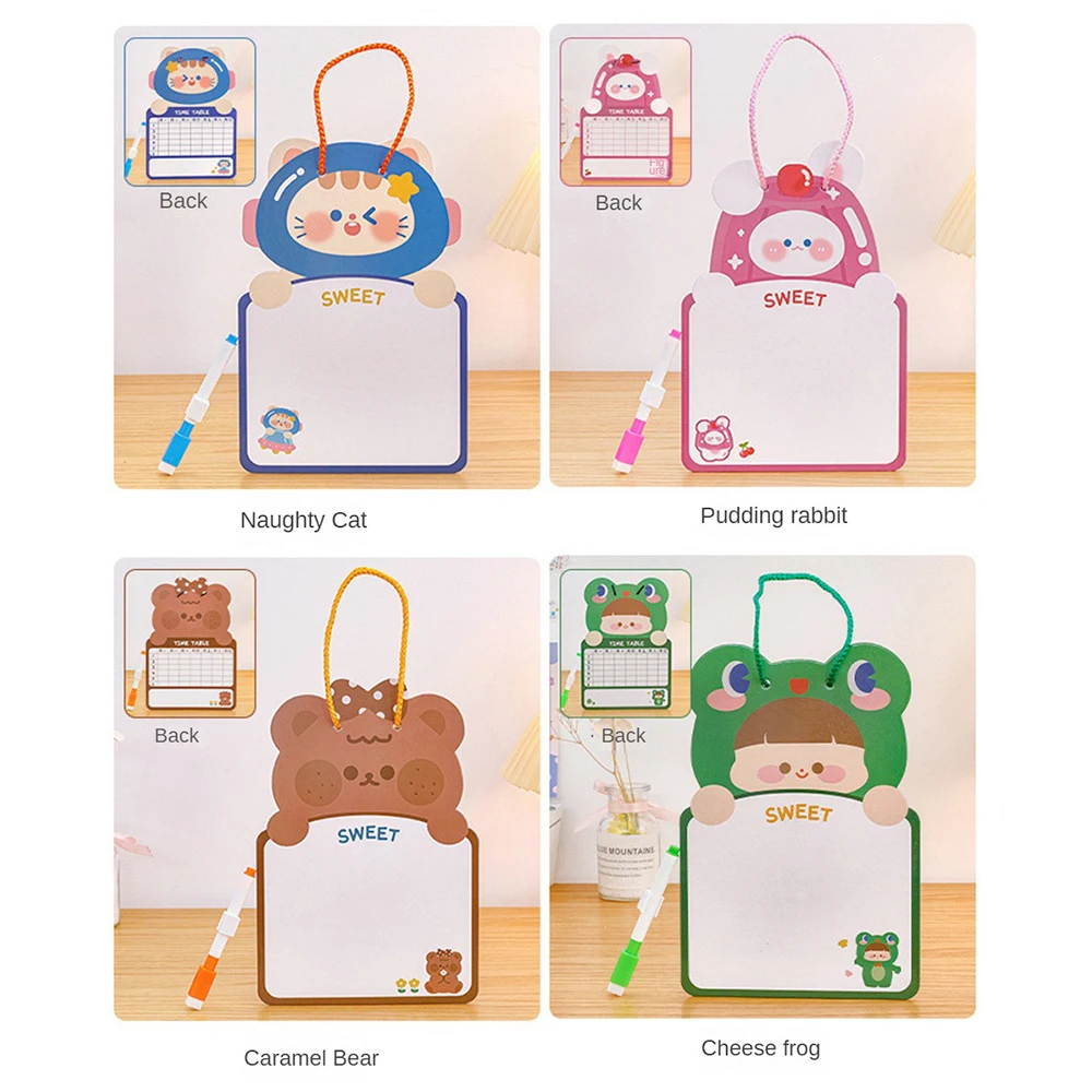 Children's Double-sided Drawing Board Erasable Message Board Cartoon Writing Board Baby Early Education Toy Graffiti Board