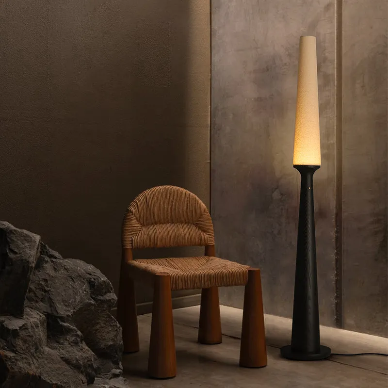 Solid Wood Floor Lamp, a Mid-Century Modern Artistic Piece for Living Room to Create Elegant Ambiance and Warm Lighting