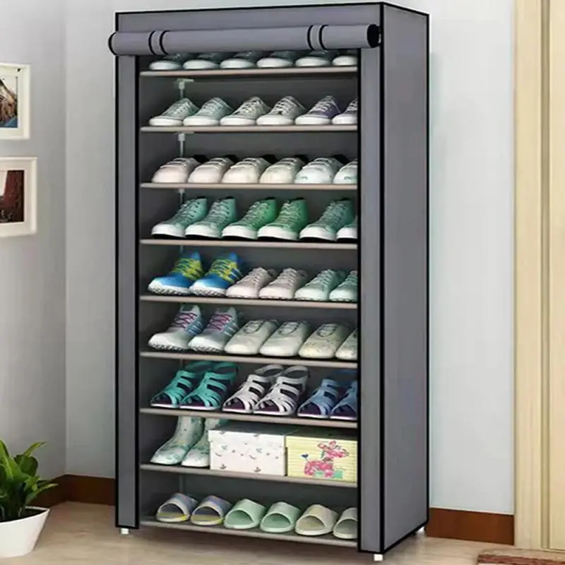 Layers Shoe Rack Space Saving Shoes Rack With Dustproof Cloth Non-Woven Fabric Shoe Stands Closet Home Shoes Rack Furniture