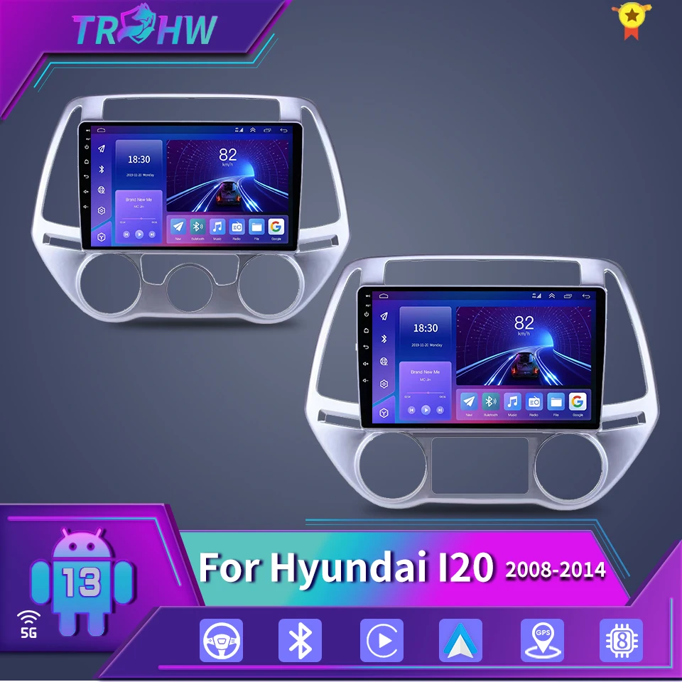 

For Hyundai I20 2008 - 2012 Auto Radio Multimedia 2 Din Android 13 Gps Navigatie 2din Carplay Stereo Dvd-Speler