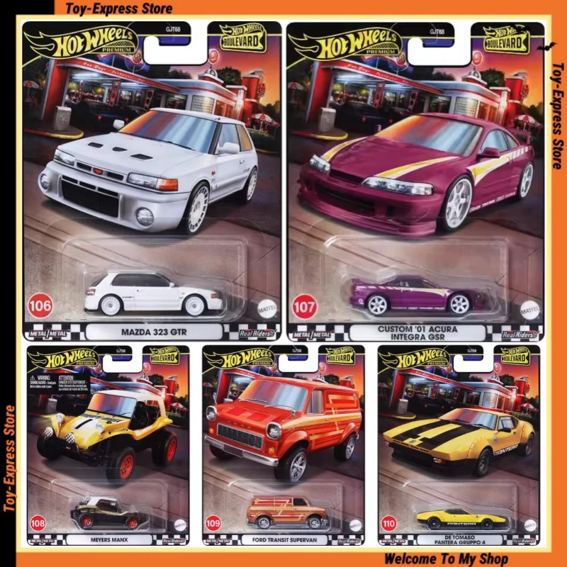 

Hot Wheels Premium Boulevard 2024 1/64 Car Model Hotwheels Mazda Ford Acura Meyers Manx Tomaso Vehicle Collectible Boy Kids Toys