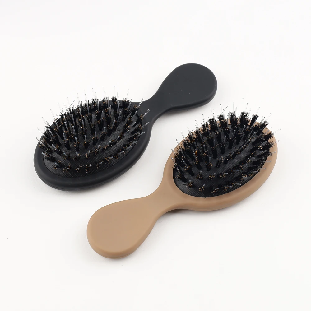 

Мини-щетка ARLANY из щетины кабана для наращенных волос, матовая, портативная, маленькая, для кармана/сумки