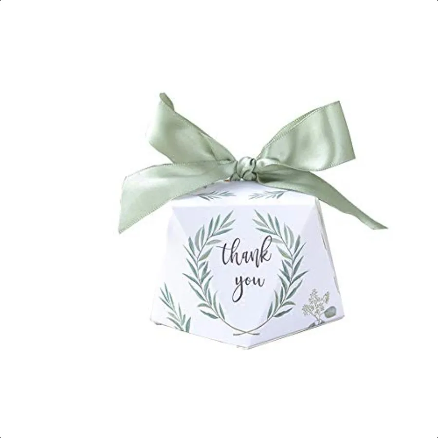 Cajas de dulces de papel verde 50 piezas