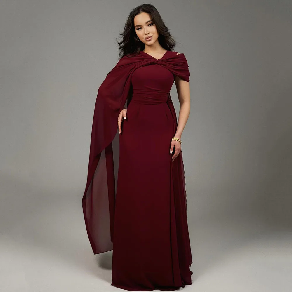 

MsikoodsElegant Formal Dress Women Chiffon Wedding Guest Dress One Shoulder Mother Of The Bride Dress Long Party Gown Customized