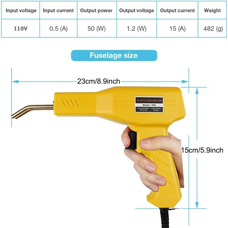 50W/150W Plastic Welder Soldering Iron for Plastic Hot Stapler Plastics Hole Repairing Tool Set Plastic Welding Gun Machine