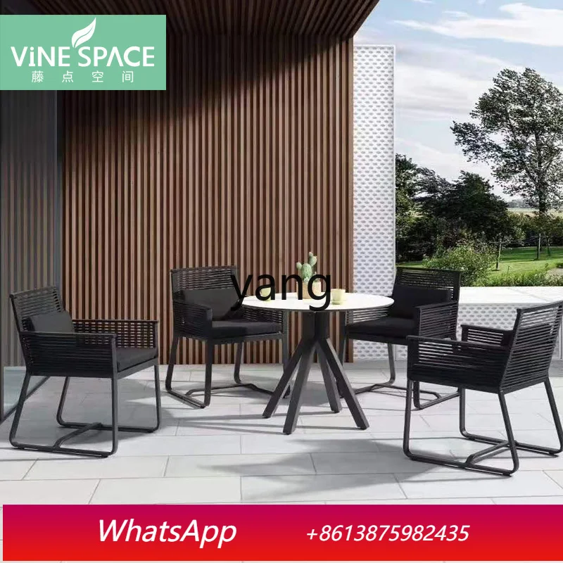 LMM outdoor rattan chair rattan waterproof outdoor garden patio dining table and chairs