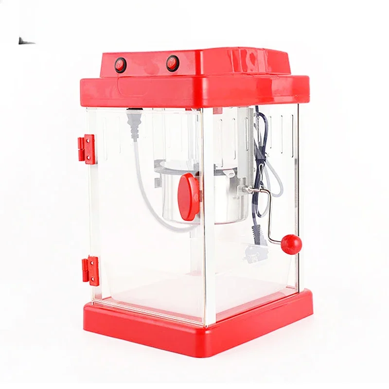 

L # 110V/220V Commercial Household Popcorn Machine Hot Air Oil Popped Corn Popper Automatic DIY Popcorn Maker Heating Non-Stick