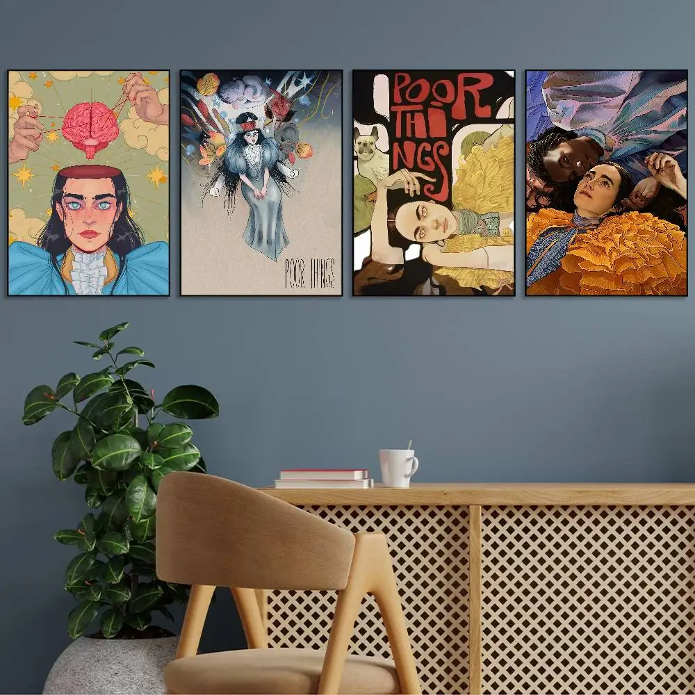 Affiche de film pauvres choses, imprimés de galerie, auto-adhésifs, décoration de maison, sparadrap muraux, autocollant de salon