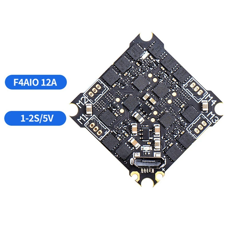 Ruibet F4AIO 12A F411 Flight Controller BLHELIS 12A 4in1 ESC Board 1-2S for FPV Freestyle Tinywhoop Cinewhoop Drone