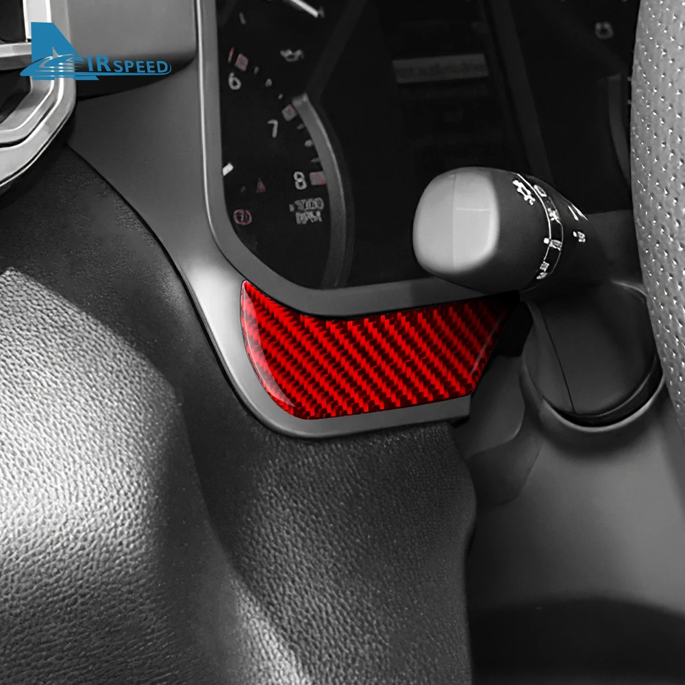ملصق من ألياف الكربون الناعمة الحقيقية لسيارة Toyota Tundra 2022 2023 2024 2025 لوحة أدوات السيارة ملحقات الديكور الداخلي LHD