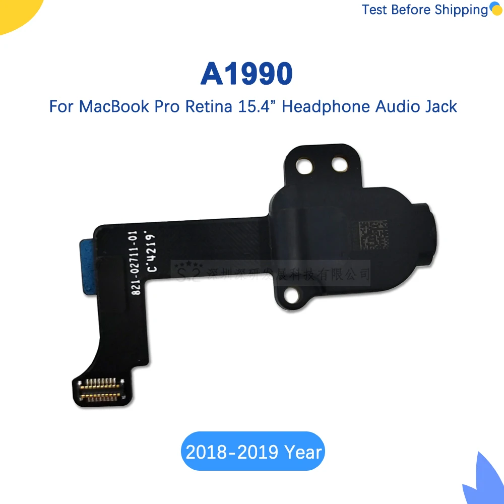 

Разъем для наушников A1990 821-01663-A, гибкий кабель для Macbook Pro Retina 15 дюймов, разъем для наушников A1990, аудиоплата 2018 2019 года