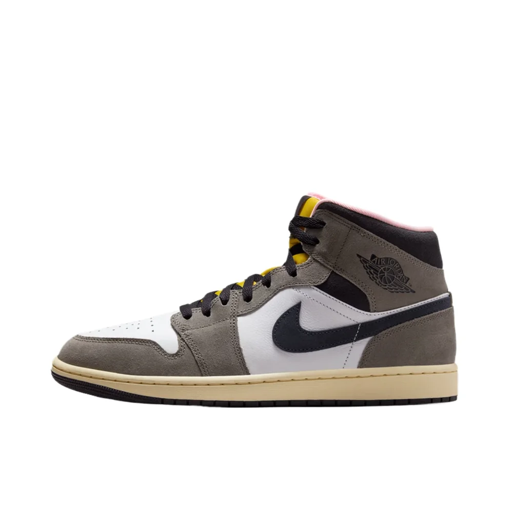 Nike Air Jordan 1 Mid Cushioned Basketball Shoes - Slip-Resistant & Durable  HQ2011-100