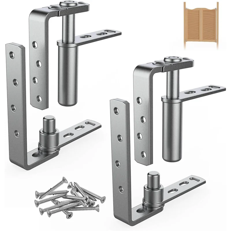 

ABRU-2Pack Cafe Door Hinges,304 Stainless Steel Swinging Door Hardware Saloon Door Hinges,Self Closing,For Swinging Door