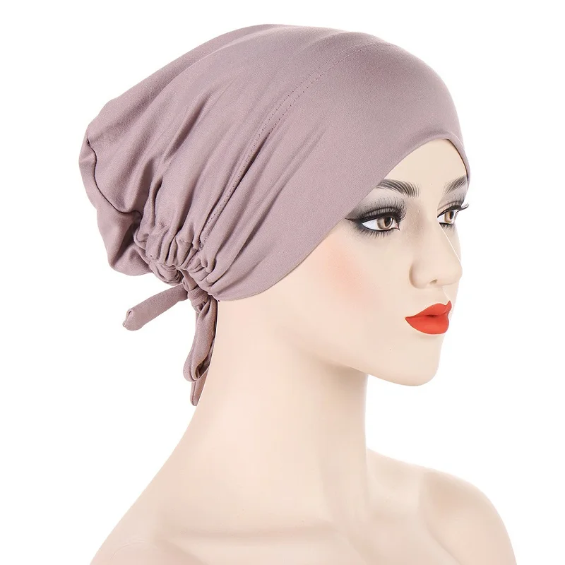 KepaHoo Double Layer Satin Lining Jersey Inner Hijab Cap Muslim Underscarf Bonnet Female Headband Caps Islam Ramadan Bandage