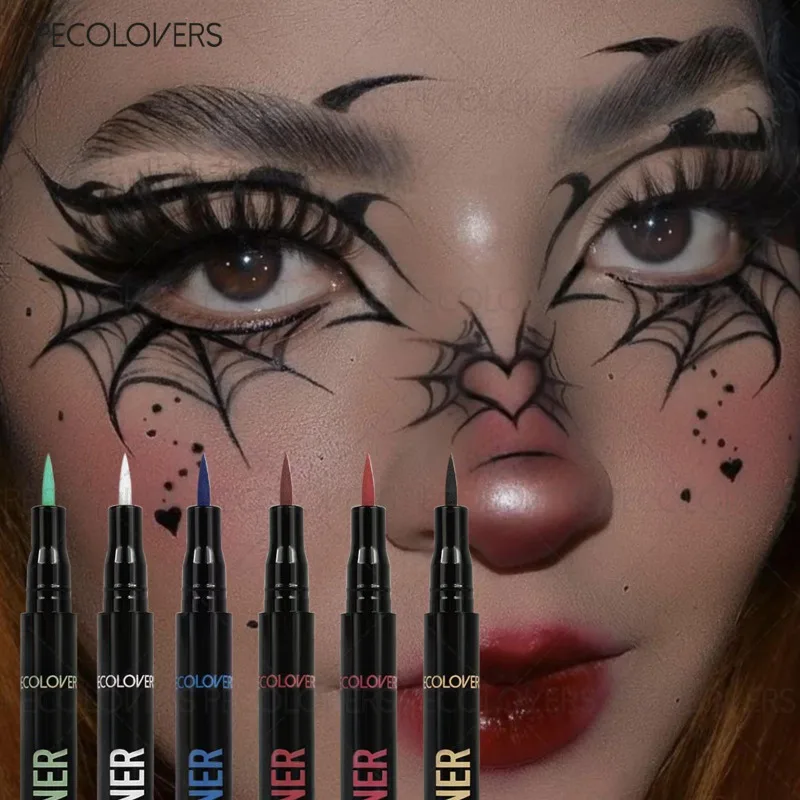 Eyeliner multicolore 1 pièce, Eyeliner liquide, séchage rapide, adapté au maquillage d'halloween et de noël, maquillage des yeux