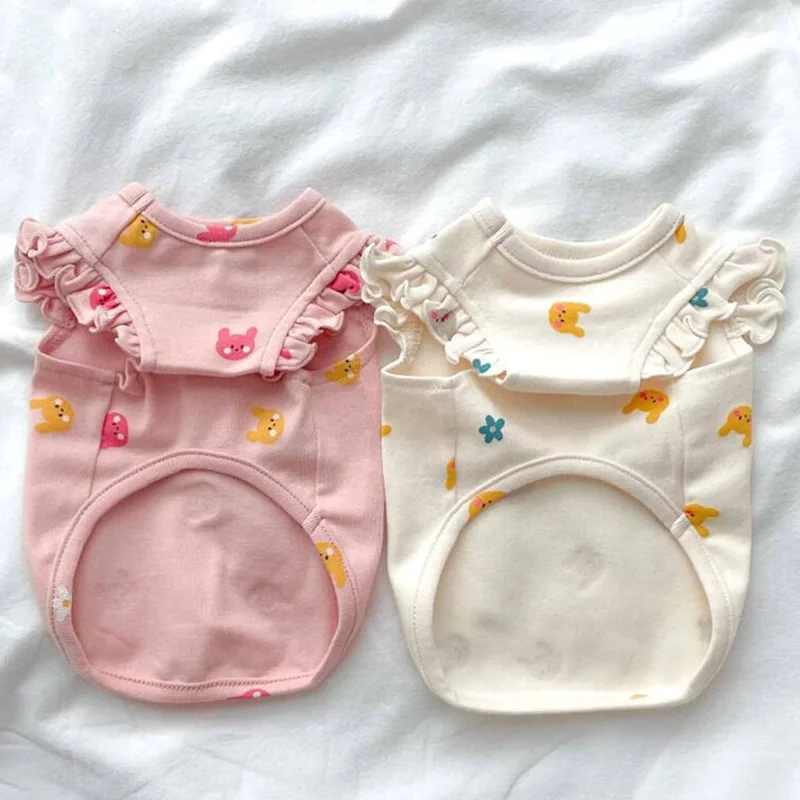 

Cat Dog Tank Top Small Medium Breed Sleeveless S/M/L/XL Machine Washable Two Legs Puppy Kitten Clothes Fall Spring