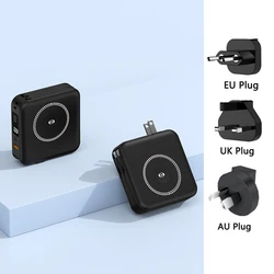 Magnetic Wireless Power Bank 22.5W Fast Charging for iPhone 15 iWatch Airpods Wall Charger Travel Adapter Powerbank with AC Plug