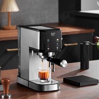 20Bar semi-automatic Italian coffee machine, ultra-thin espresso machine, LED multi-functional display, cappuccino/latte