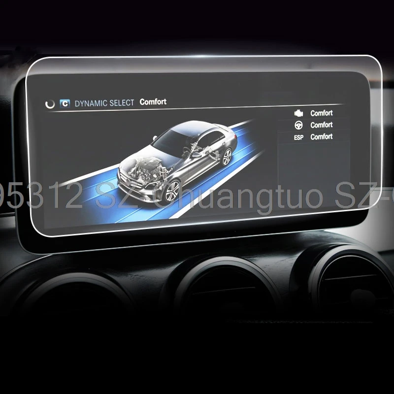Ekran ze szkła hartowanego do samochodu Mercedes Benz GLC Class 250 300 X253 C253 2020 2021, 10,25 cala, folia nawigacyjna, akcesoria LCD — zdjęcie 7