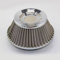 76mm 3inch Stainless Steel Cold Air Filter Sports High Power Flow Air Filter Universal Car Cone Air Intake Filters Auto Parts