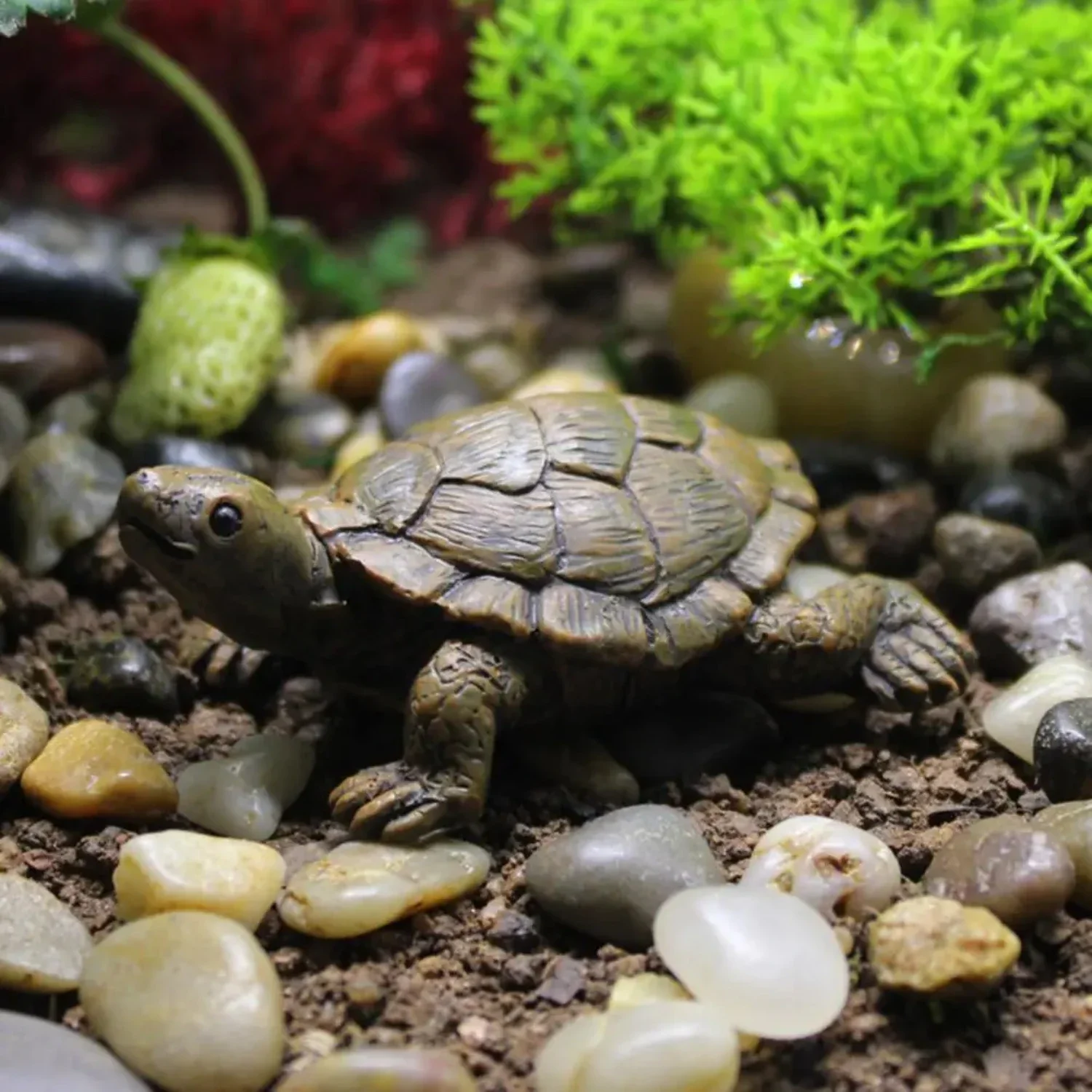 

Vivid Simulation Miniature Resin Turtle Statue Ornament for Outdoor Garden Decor, Tortoise Plant Pot, Pond Supplies