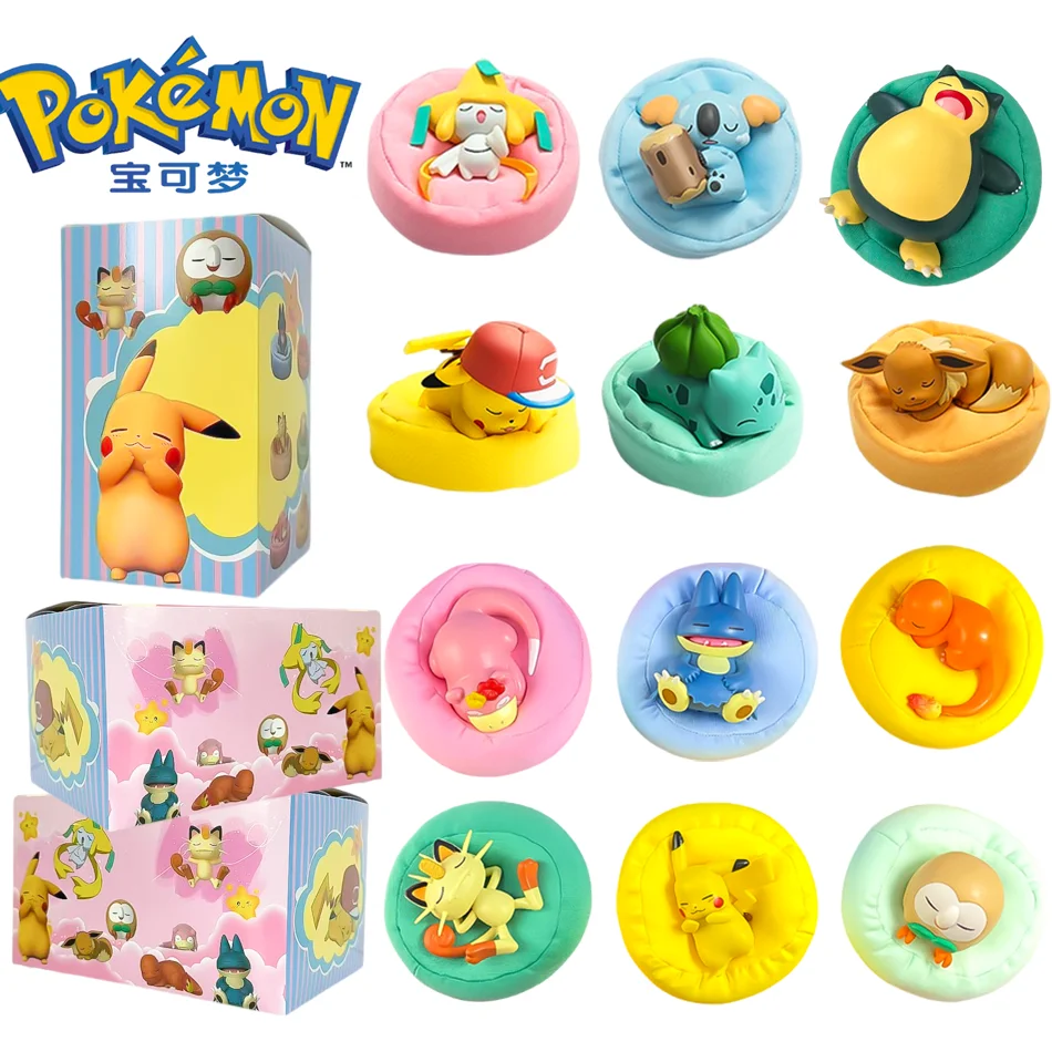 

Pok é mon Blind Box Action Dolls Pikachu Anime sleep Series Desktop Decorations Pok é mon Toys ornament Birthday Gifts