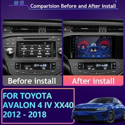 Car Radio Android 13 Carplay For Toyota Avalon 4 IV XX40 2012 - 2018 GPS Navigation Android Auto Stereo No 2din 5G WiFi