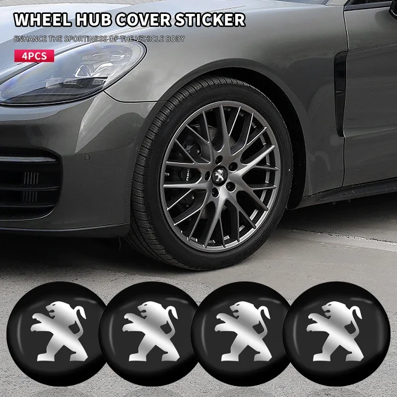 4Pcs 56mm Aluminum Emblem Car Wheel Center Hub Caps Sticker For Peugeot JEEP Fiat Volvo Jaguar Honda Mustang Nismo TRD Acura