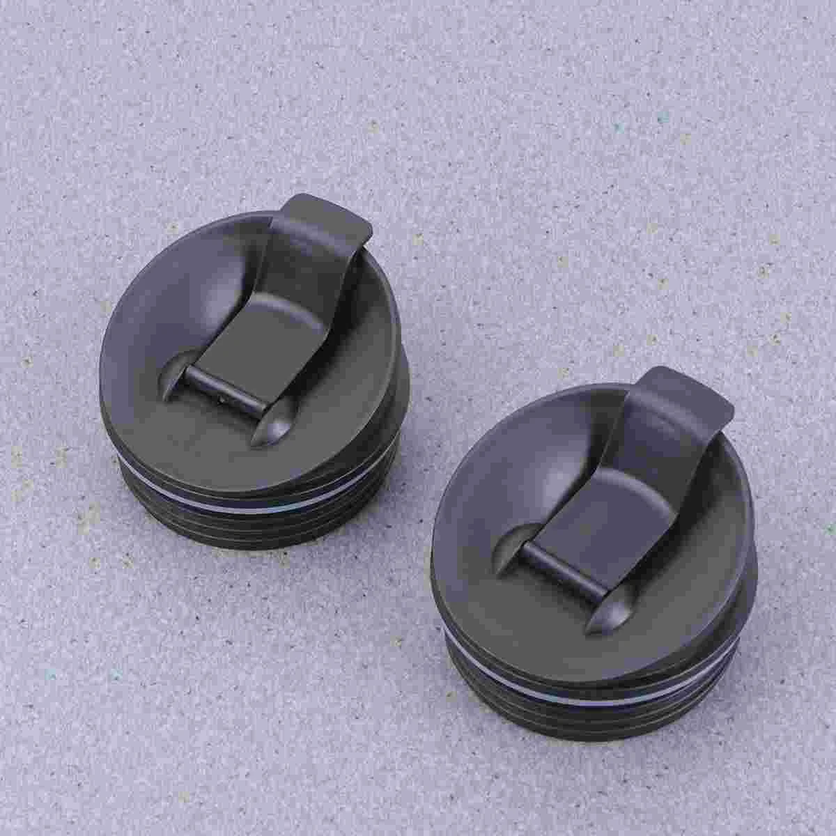 2 Pcs Blender Cup Lid Compatible Ninja BL660 BL770 BL780 Easy Install Black Replacement Parts Bowl Cover Resealable Cup