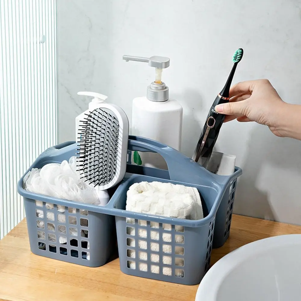 Plastic Shower Basket Durable Bathroom Simple Hollow Out Storage Basket Functional Toilet Washing Basket