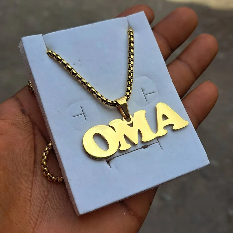 Customized Large-sized Pendant Necklace Overbearing Thick Cuban Chain Hip Hop Personalization Name Necklace Fashion Jewelry