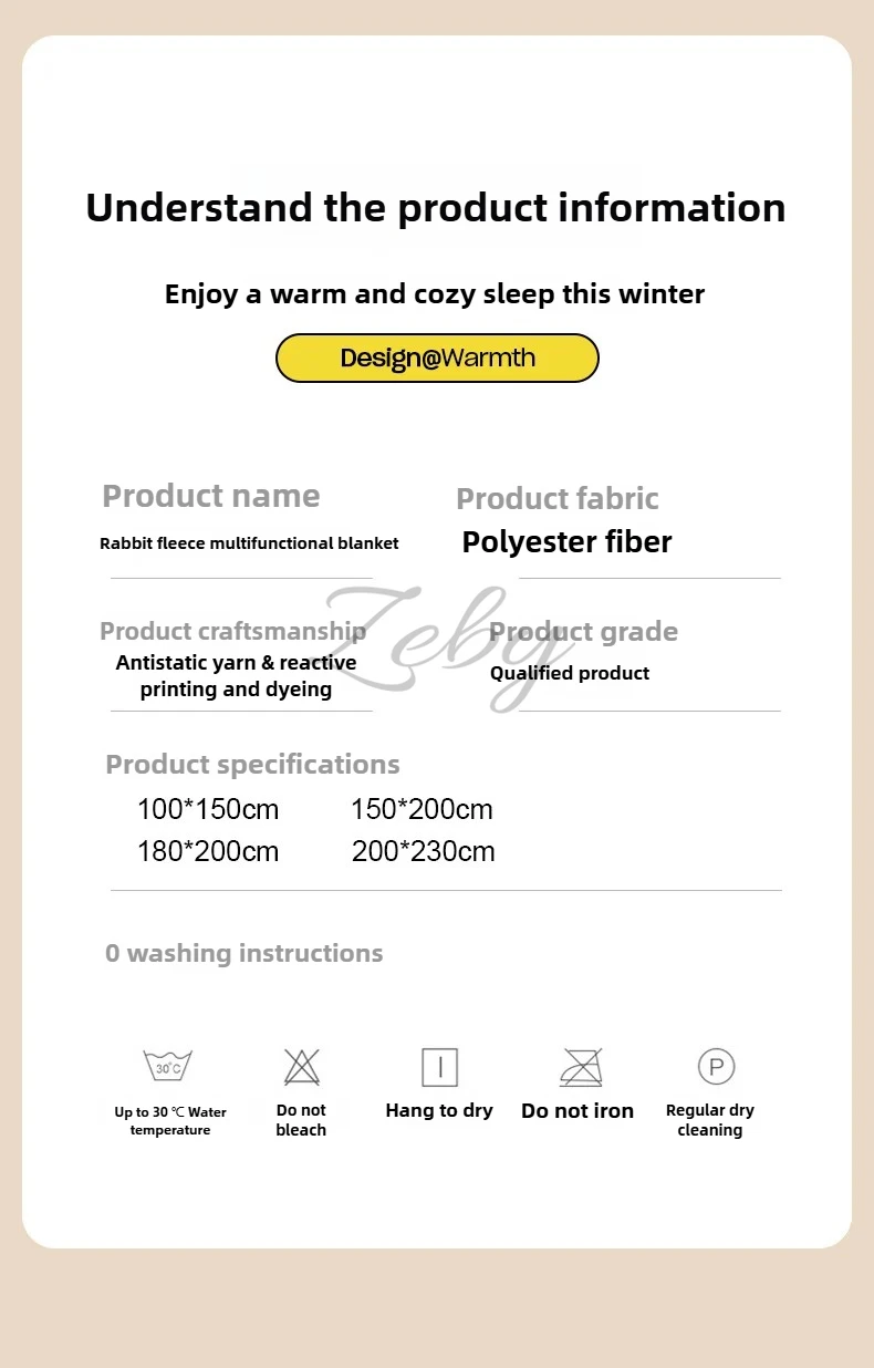 New Artificial Rabbit Plush Spring Blanket Warmth Comfortable Sofa Blankets Thickened Warm Multi-functional Throw Blanket Autumn