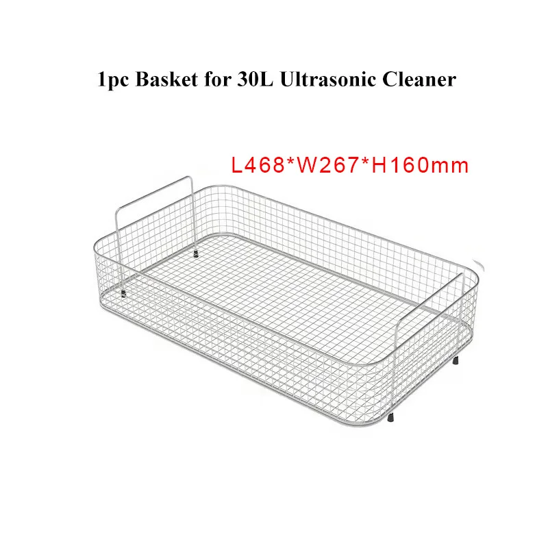 

22L 30L Tabletop Ultrasonic Cleaning Machine SUS304 Washer Basket Cleaner Mesh for Home Glasses Jewelry Watch Dental Bath Tools
