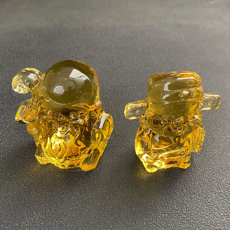 Citrine Luck, Wealth, Long-Lived and Happy Fifth Road God of Wealth Living Room Home Decoration Entrance Study Office Worship