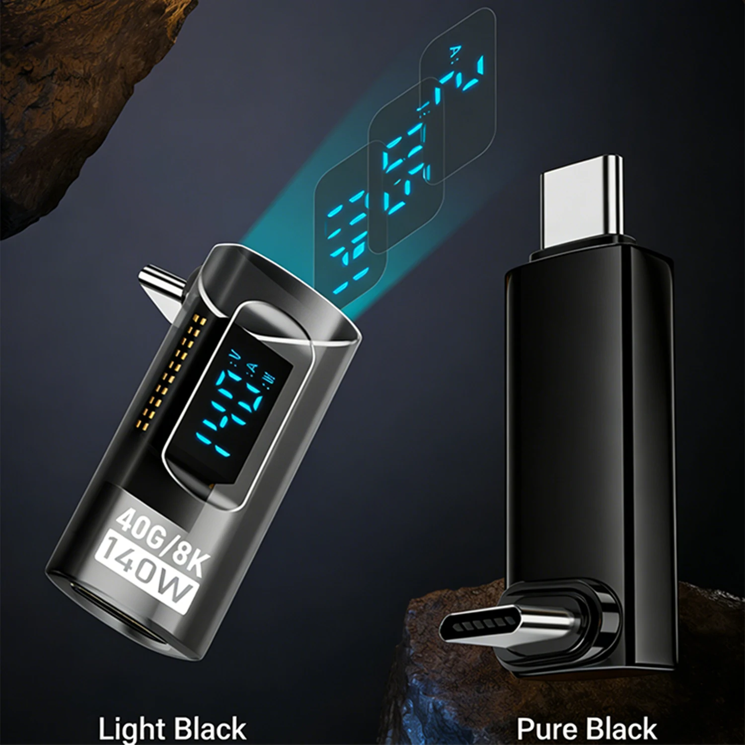 1pc USB Type-C to Type-C Adapter Digital Display 40Gbps 140W Fast Charging 8K@60Hz Video Bidirectional Transmission Converter image 2