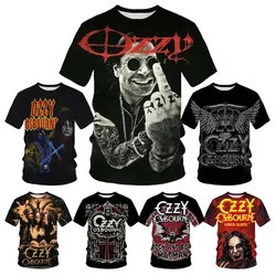 Punkband Rockband Ozzy Osbourne 3d Bedrukte T-Shirt Creatieve Rapper Mode Korte Mouwen Casual Retro Top 3d T-Shirt