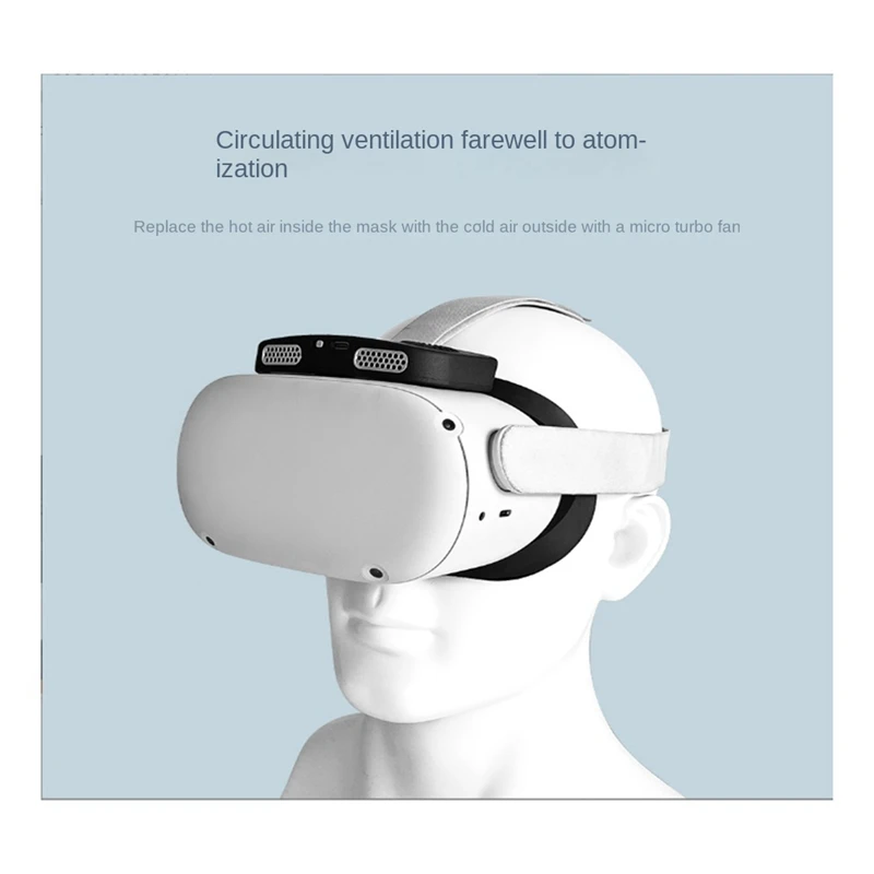 For Oculus Quest 2 Cooling Fan Air Circulation Fan Facial Interface Relieve Lens Fogging Active Quest 2 VR Accessories