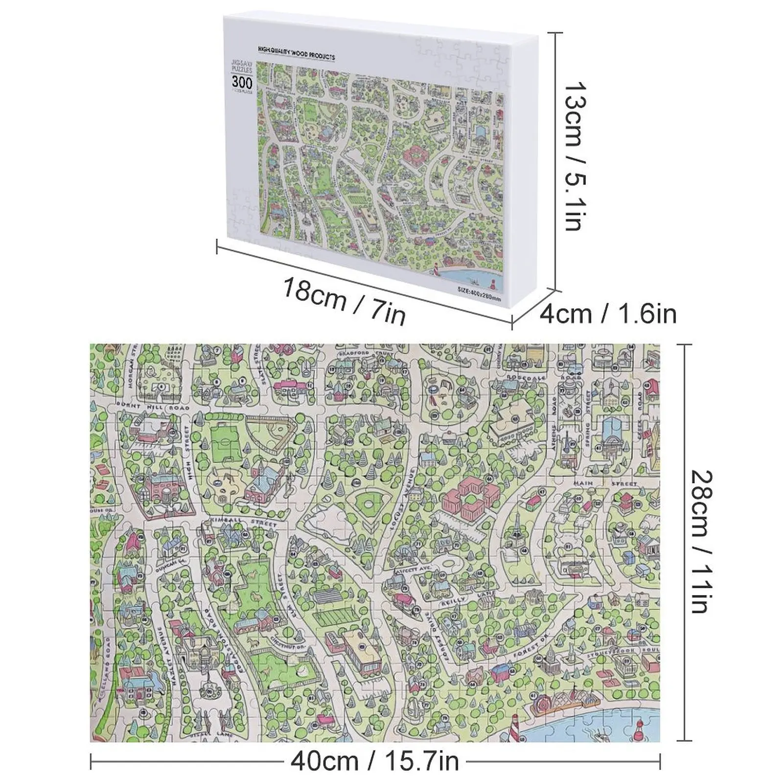 لغز الصور المقطوعة لخريطة Baby-sitters Club Stoneybrook هدية شخصية للأطفال
