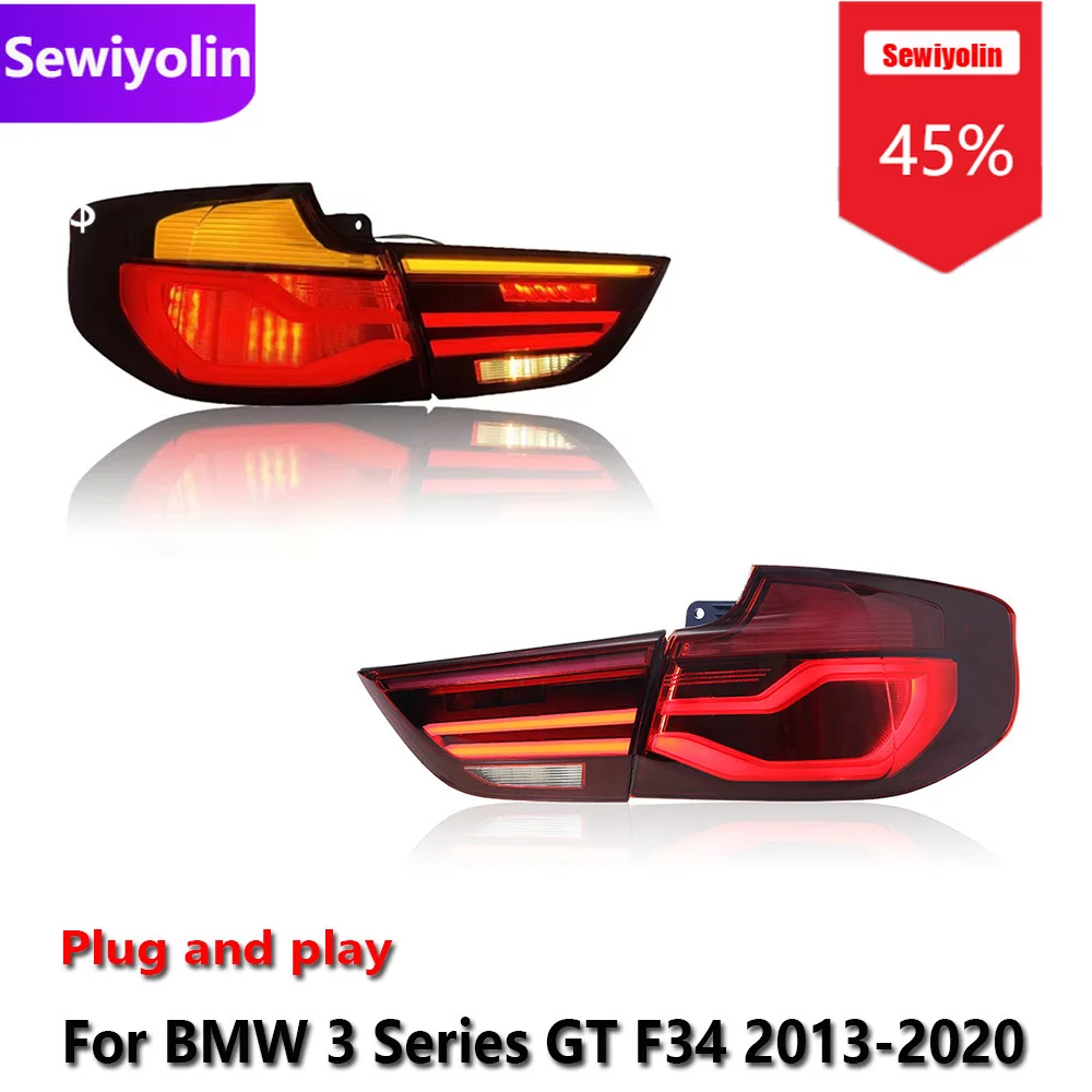 

Car DRL LED Tail Light Assemblies for BMW 3 Series GT F34 2013-2020 Auto Fog DRL Brake Turn Signal Lamp Plug and Play