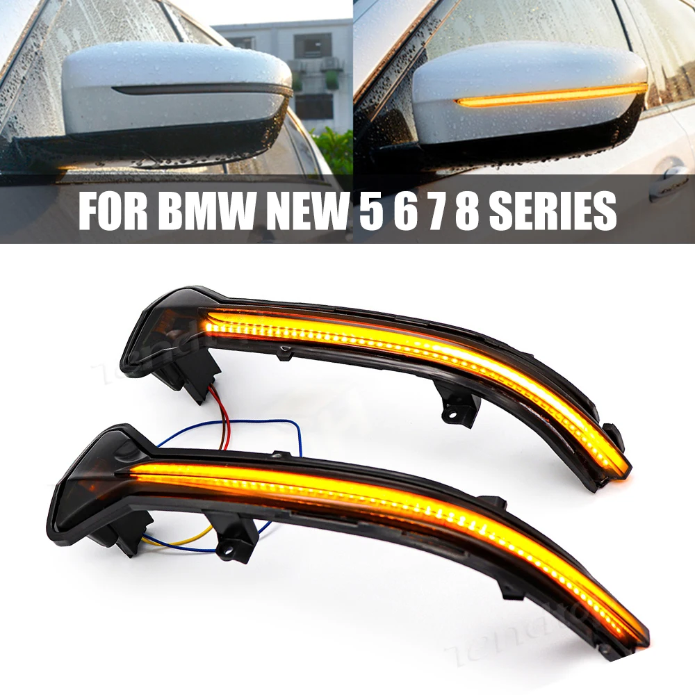 Dynamic Rearview Flashing Indicator Turn Signal Light For BMW New 5 6 7 8 Series G38 G12 G20 G30 G31 G32 G14 G15 G16  M5 F90