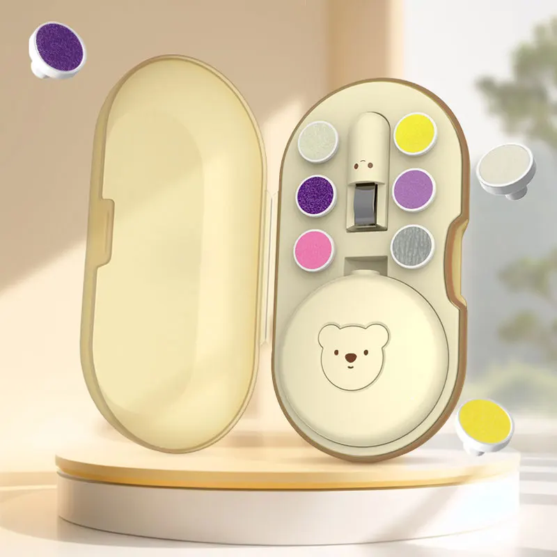 مطحنة أظافر كهربائية للأطفال والرضع للاستخدام المنزلي، مجموعة تلميع لقص الأظافر للأطفال #4