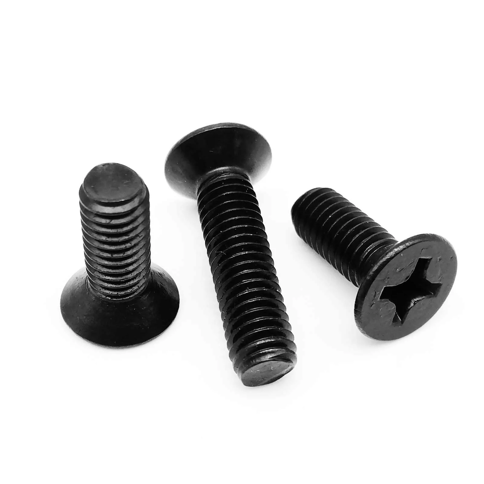 HZYUEGOU Hochwertige Schwarze 304 Edelstahl M1.6 M2 M2.5 M3 M4 M5 M6 M8 Kreuzschlitz-Phillips-Flachkopf-Senkkopfschraube – Detail 4